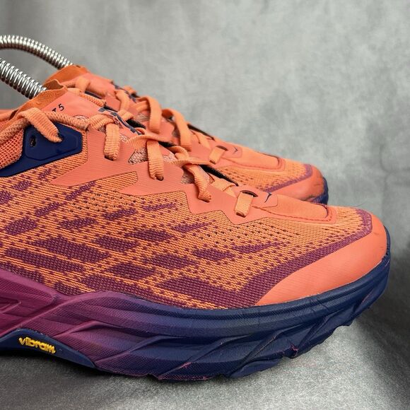 Hoka Speedgoat 5 Trail Running Shoes Women’s 9 B Fuchsia Pink Camellia Orange - Picture 5 of 17